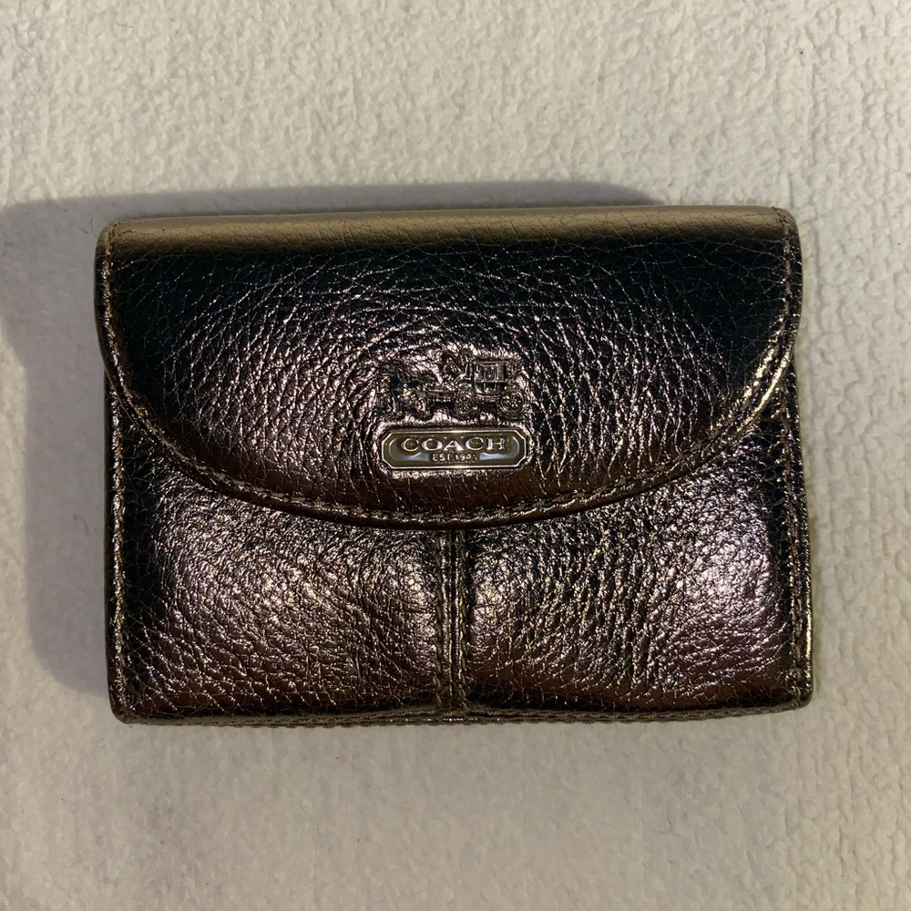 Mini silver Coach wallet